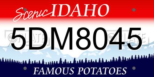 5DM8045 Idaho License Plate
