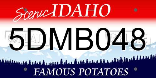 5DMB048 Idaho License Plate