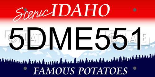 5DME551 Idaho License Plate