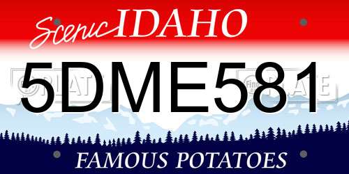 5DME581 Idaho License Plate