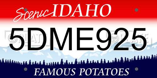 5DME925 Idaho License Plate