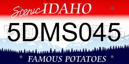 5DMS045 Idaho License Plate