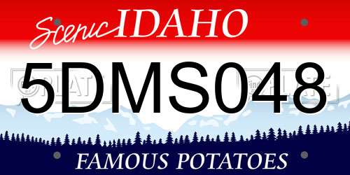 5DMS048 Idaho License Plate