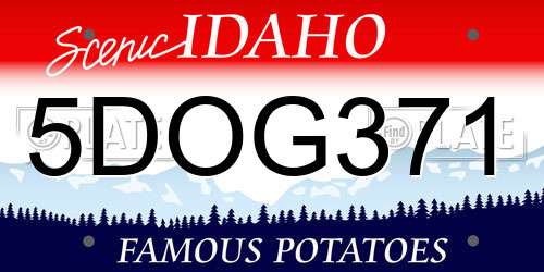 5DOG371 Idaho License Plate
