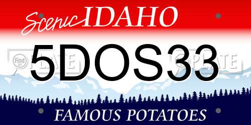5DOS33 Idaho License Plate
