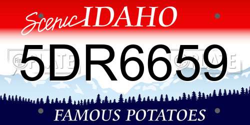 5DR6659 Idaho License Plate