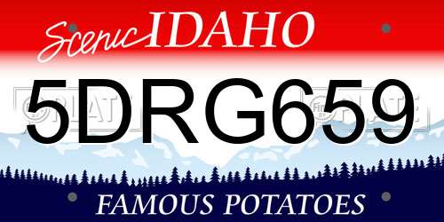 5DRG659 Idaho License Plate