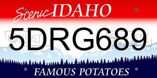 5DRG689 Idaho License Plate