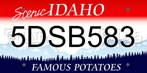 5DSB583 Idaho License Plate