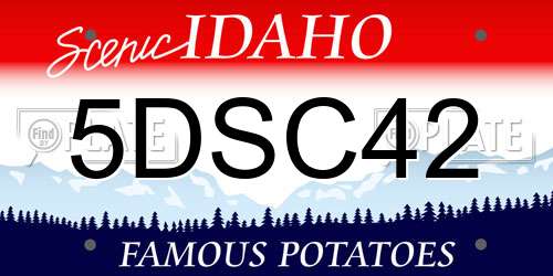 5DSC42 Idaho License Plate