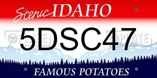 5DSC47 Idaho License Plate