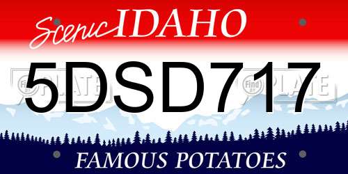 5DSD717 Idaho License Plate