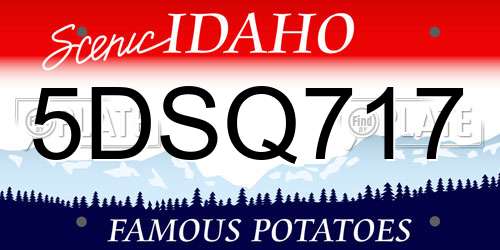 5DSQ717 Idaho License Plate