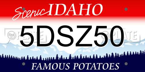 5DSZ50 Idaho License Plate