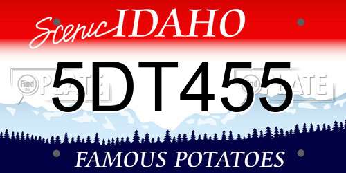 5DT455 Idaho License Plate