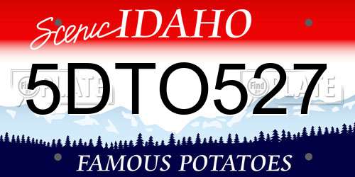 5DTO527 Idaho License Plate
