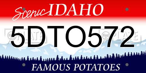 5DTO572 Idaho License Plate