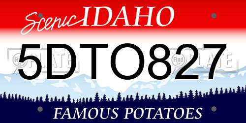5DTO827 Idaho License Plate