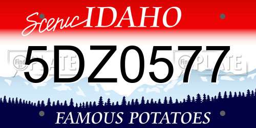 5DZ0577 Idaho License Plate