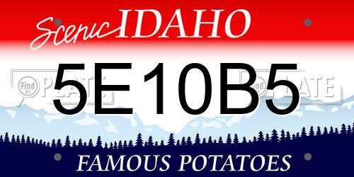 5E10B5 Idaho License Plate
