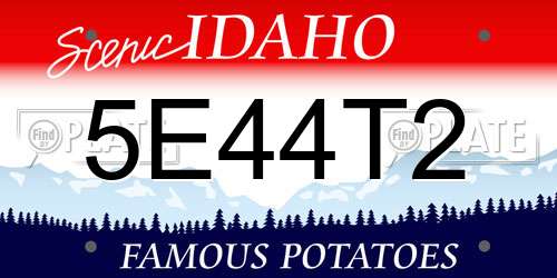 5E44T2 Idaho License Plate