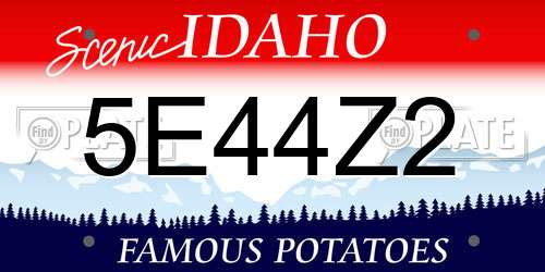 5E44Z2 Idaho License Plate