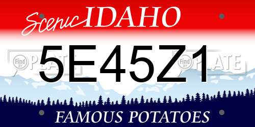 5E45Z1 Idaho License Plate