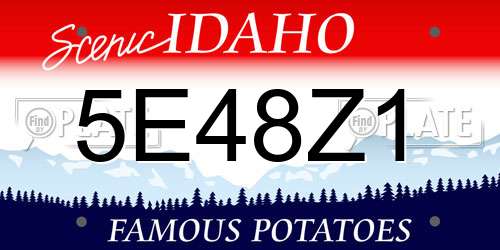 5E48Z1 Idaho License Plate