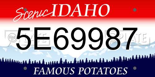 5E69987 Idaho License Plate