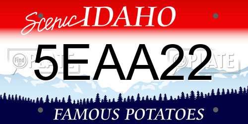 5EAA22 Idaho License Plate