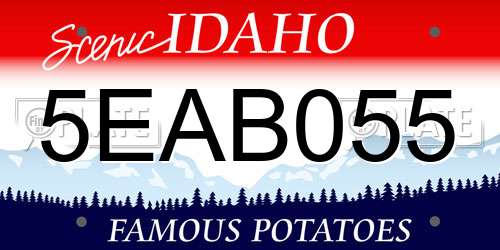 5EAB055 Idaho License Plate