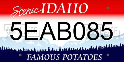 5EAB085 Idaho License Plate