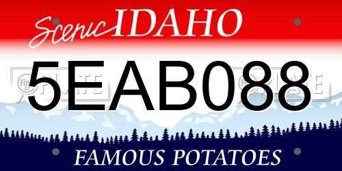 5EAB088 Idaho License Plate
