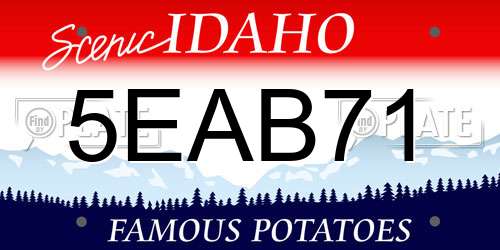 5EAB71 Idaho License Plate