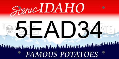 5EAD34 Idaho License Plate