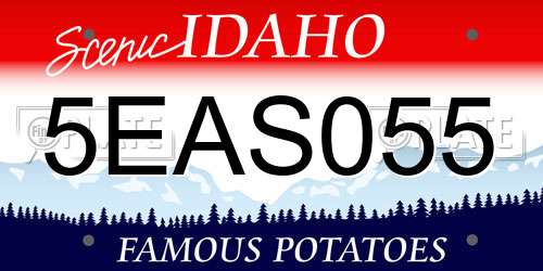 5EAS055 Idaho License Plate