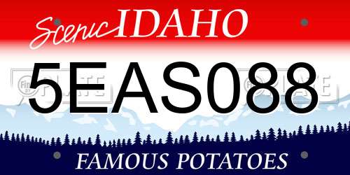 5EAS088 Idaho License Plate