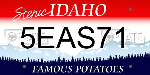 5EAS71 Idaho License Plate
