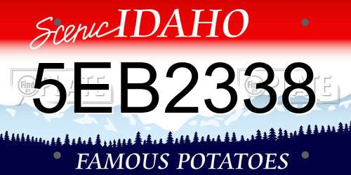 5EB2338 Idaho License Plate