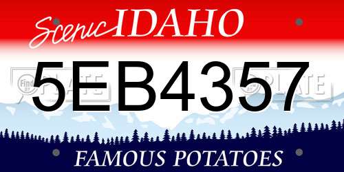 5EB4357 Idaho License Plate