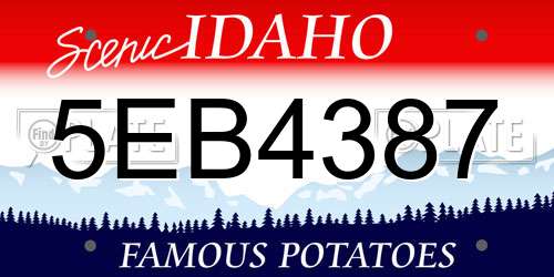 5EB4387 Idaho License Plate