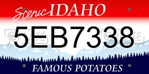 5EB7338 Idaho License Plate