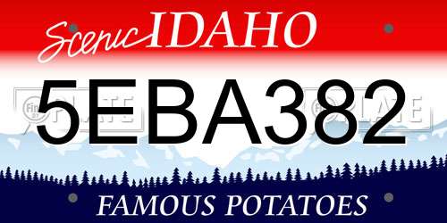 5EBA382 Idaho License Plate