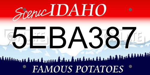 5EBA387 Idaho License Plate