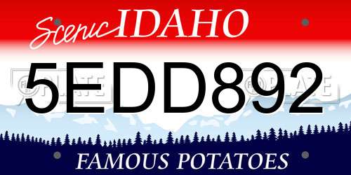 5EDD892 Idaho License Plate