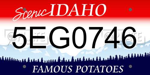 5EG0746 Idaho License Plate