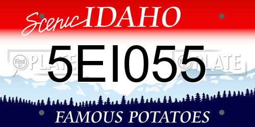 5EI055 Idaho License Plate