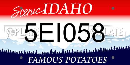 5EI058 Idaho License Plate