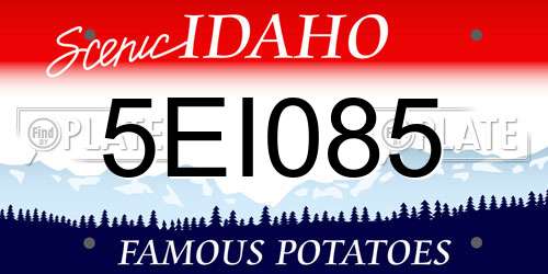 5EI085 Idaho License Plate