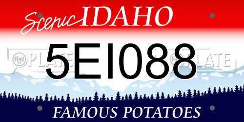 5EI088 Idaho License Plate